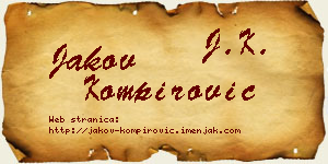 Jakov Kompirović vizit kartica